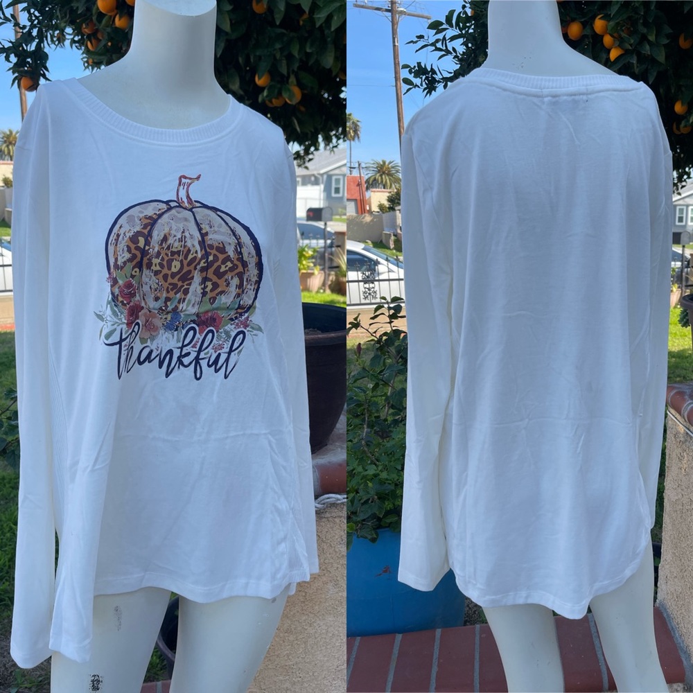 Modern Canvas Long Sleeve “Thankful” Shirt (XL)